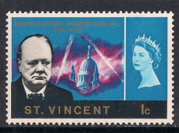 St. Vincent 1966 1ct Churchill Centenary MM ( D390 ) - St.Vincent (...-1979)