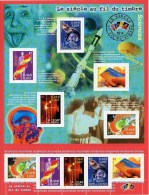 FRANCE (2001) - Le Siècle Au Fil Du Timbre 4 - Sciences - ADN, Laser, Penicilline, Space, Penicillin, Astronaut (M030) - Hojas Completas