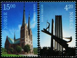 NE3756 Norway 2000 Architectural Sculpture 2v MNH - Unused Stamps