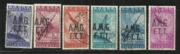 TRIESTE A 1947 AMG - FTT ITALIA ITALY OVERPRINTED POSTA AEREA AIR MAIL RADIO SERIE COMPLETA USATO USED OBLITERE' - Poste Aérienne