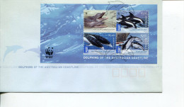 (404) WWF FDC Cover - Australian Dolphin (mini-sheet) - Sin Clasificación