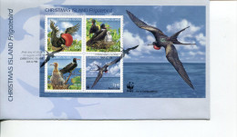 (404) WWF FDC Cover - Australian Christmas Island Frigatebird Mini Sheet - Sin Clasificación