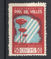 Pins Del Valles  ( Barcelona) - Impostos Municipals - 50 Cts.- Sofima 2  Edifil 5  Spain Civil War - Emissions Républicaines