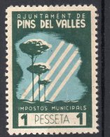 Pins Del Valles  ( Barcelona) - Impostos Municipals - 1 Pta. - Sofima 3  Edifil 6  Spain Civil War - Emissions Républicaines