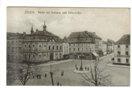 CPA JULICH (Allemagne-Rhénanie Du Nord Westphalie) - Matkt Mit Rathaus Und Kolnstrasse - Juelich