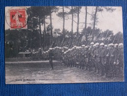 ""  TP  FM SEUL   SUR  CPA  CAMP  DE  MEUCON  //  DEPART  POUR  LES  MANOEUVRES  "" - Military Postage Stamps