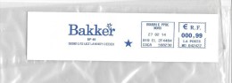 Vignette (bande D'affranchissement) BAKKER De 2014 - Sur Emballage D´origine - 0.99 Euros - Other & Unclassified