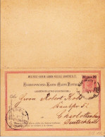 AUTRICHE BUREAU EN TURQUIE - 1897 - TRES RARE CARTE ENTIER Avec REPONSE PAYEE Ayant VOYAGE De SMYRNE Pour CHARLOTTENBURG - Levante-Marken