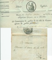 21 VENTOSE AN 13  P NAMUR P 1795 Lettre Administrative  Destination Biffée/coupé  H.42 - 1794-1814 (Periodo Francese)