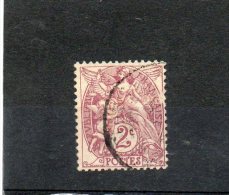 FRANCE     2 C     Année 1900-24      Y&T: 108    Type Blanc II    (oblitéré) - 1900-29 Blanc