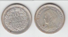 **** PAYS-BAS - NETHERLANDS - 10 CENTS 1918 WILHELMINA I - ARGENT - SILVER **** EN ACHAT IMMEDIAT - 10 Cent