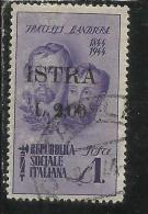 OCCUPAZIONE JUGOSLAVIA YUGOSLAVIA ISTRIA 1945 OVERPRINTED ITALY SOPRASTAMPATO D ´ITALIA FRATELLI BANDIERA L. 2 SU 1 USED - Occup. Iugoslava: Istria