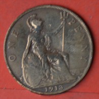 GREAT BRITAIN  1  PENNY  1913   KM# 810  -    (Nº05580) - D. 1 Penny