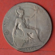GREAT BRITAIN  1  PENNY  1906   KM# 794.2  -    (Nº05581) - D. 1 Penny