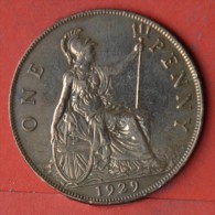 GREAT BRITAIN  1  PENNY  1929   KM# 838  -    (Nº05583) - D. 1 Penny