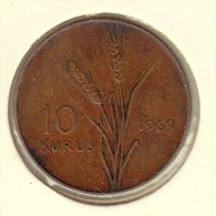 @Y@    Turkije   10  Kurus  1969      (2700) - Turquia