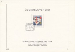 Czechoslovakia / First Day Sheet (1987/02) Praha: 50 Anniversary Of Bowling Association CSSR; Painter: Vladimir Hajek - Pétanque