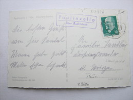 1961, Paulinzelle über Rudolstadt, Klarer Stempel  Auf Karte - Briefe U. Dokumente