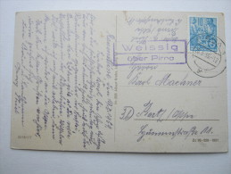 1959, WEISSIG über Pirna,  Klarer Stempel  Auf Karte - Cartas & Documentos