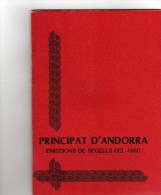 Andorre: 1980 Beau Livret Avec Timbres Année 1980 Andorre Français Et Espagnol Complet Avec Entier Type Aérogramme - Altri & Non Classificati