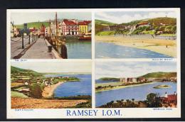 RB 981 -  J. Salmon Multiview Postcard - Ramsey Isle Of Man - Isla De Man