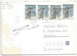 Czechoslovakia 1992. Letter Cover Sent To  Yugoslavia ,Winter Olympic Games Albertville Stamps - Brieven En Documenten