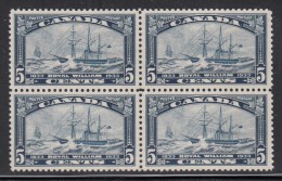 Canada MNH Scott #204 5c ´Royal William´ Yacht Block Of Four - Unused Stamps