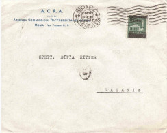 1945 £2 SOVRASTAMPATO AZIENDA COMMISSIONI RAPPRESENTANZE AFFINI - Poststempel