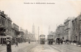 GRANDE RUE A ADELAIDE TRAMWAY ATTELES PAR DES CHEVAUX  CARTE PRECURSEUR - Adelaide