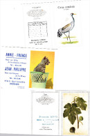 3 Calendriers CHAT 1963 - GRUE CENDREE  1982- FIGUE 1988  Confection RENNES  Pharmacie LORHO La TRINITE Sur MER - Tamaño Pequeño : 1961-70