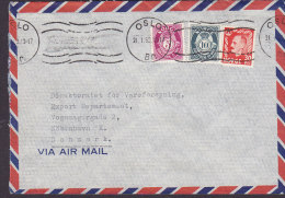 Norway Airmail Deluxe OSLO Br. 1953 TMS Cancel Cover To KØBENHAVN Denmark König Haakon VII. & Posthorn Stamps - Covers & Documents