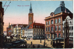 DUREN (Allemagne - Rhénanie Du Nord Wesphalie) -PLACE DU MARCHE Animée  CPA Année 1923 - Düren