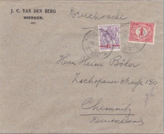 NEDERLAND - 1921 - ENVELOPPE De WIERDEN Pour CHEMNITZ - Cartas & Documentos