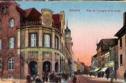 DUREN (Allemagne - Rhénanie Du Nord Wesphalie) -RUE DE COLOGNE ET LA POSTE Animée  CPA Année 1923 - Dueren