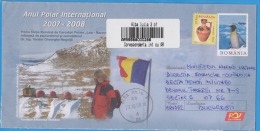 Polar Research Station, Law - Racoviţă, Teodor Gheorghe Negoita, Flag, Penguin ROMANIA Postal Stationery 2007 - Polar Explorers & Famous People