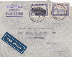 A27 - Cob 178 Et 201 Du Congo Old Front Of Air Mail To Belgium 1938 - Storia Postale