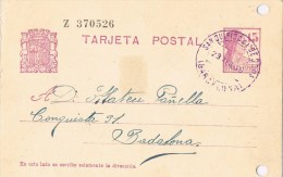 7521. Entero Postal MONTEQUIU (Barcelona) 1935. Republica - 1931-....