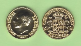 PHILIPPINES  (Spanish Colony-King Alfonso XII) 4 PESOS  1.882  ORO/GOLD  KM#151  SC/UNC  T-DL-10.765 COPY  Del. Inter. - Filippine