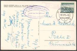 BuM1117 - Böhmen Und Mähren (1939) Stachy (czech. Postmark) (postcard: Stachy - Javornik) Tariff 50h (stamp City Pilsen) - Briefe U. Dokumente