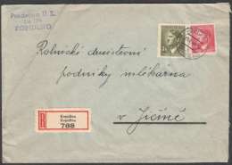 BuM1016 - Böhmen Und Mähren (1944) Kopidlno - Kopidlno / Jitschin - Jicin (R-letter) Tariff: 4,20K (stamp: Adolf Hitler) - Lettres & Documents