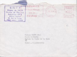 A27 - France Taxed Cover Meter Cancellation 1976 SNCF Official Mail. - Briefe U. Dokumente