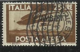 TRIESTE A 1949 - 1952 AMG - FTT ITALIA ITALY OVERPRINTED POSTA AEREA CAMPIDOGLIO E DEMOCRATICA LIRE 25 USATO USED - Airmail