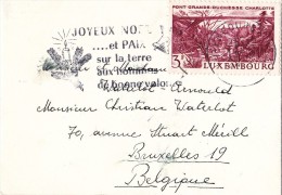 A27 - Luxembourg Old Cover To Belgium Christmas Commemorative Cancellation - Autres & Non Classés