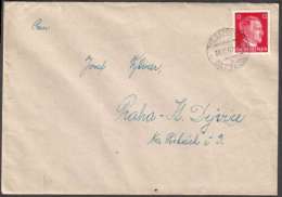 BuM0421 - Böhmen Und Mähren (1943) Weisspodol - Bile Podoli (letter) Tariff: 12 Pf (German Stamp !!) - Lettres & Documents