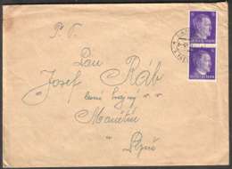 BuM0420 - Böhmen Und Mähren (1943) Laun 1 - Louny 1 (letter) Tariff: 12 Pf (German Stamp!!!) - Covers & Documents