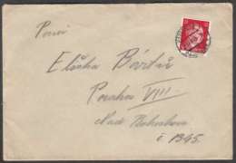 BuM0417 - Böhmen Und Mähren (1943) Pardubitz 1 - Pardubice 1 (letter) Tariff: 12 Pf (German Stamp!!!) - Covers & Documents