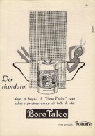 # BOROTALCO MANETTI & ROBERTS Florence 1950s Advert Pubblicità Publicitè Reklame Firenze Talc Talcum Powder Cosmetics - Non Classés