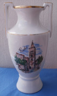 VASE Véritable Porcelaine TOUPET Décoratrice Motif De Prades Hauteur 21 Cm - Other & Unclassified