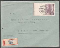 BuM1174 - Böhmen Und Mähren (1940) Chocen (czech. Postmark) R-letter, Tariff: 3,00K (czech. R-labell) Stamp: City Zlin - Briefe U. Dokumente