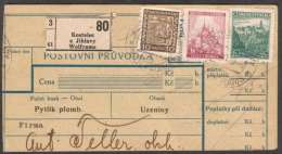 BuM1074 - Böhmen Und Mähren (1939) Kostelec U Jihlavy - Wolframs (postal Parcel Dispach) Tariff: 50h + 3,10K (mixed Fran - Briefe U. Dokumente